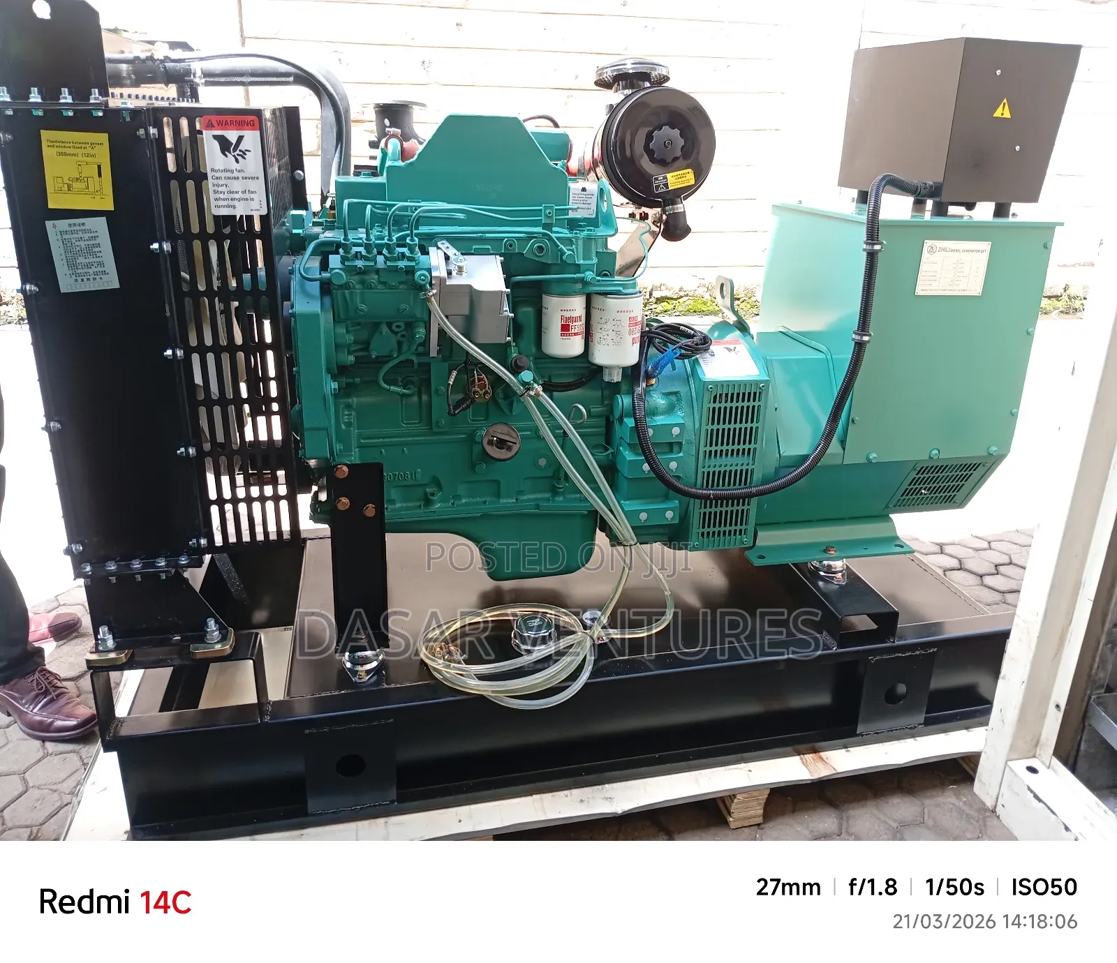 Generator 62.5kva -Cummins Open