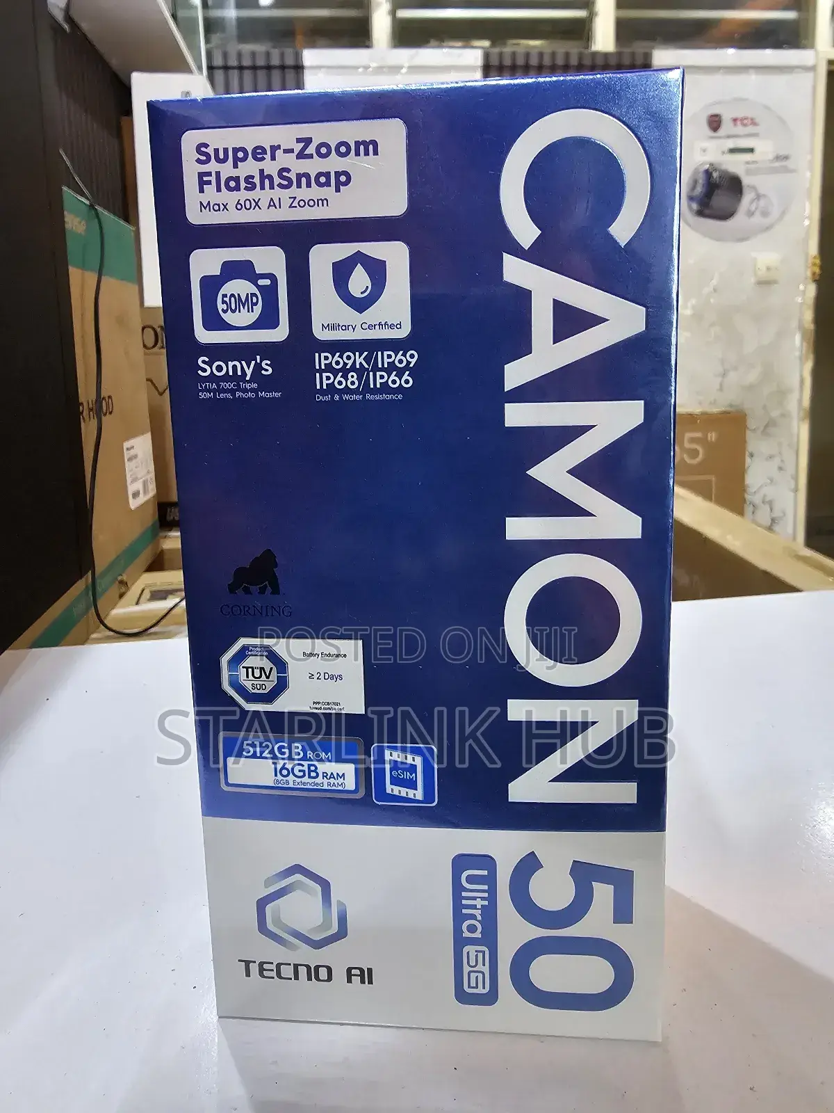 New Tecno Camon 50 Pro 256 GB Black