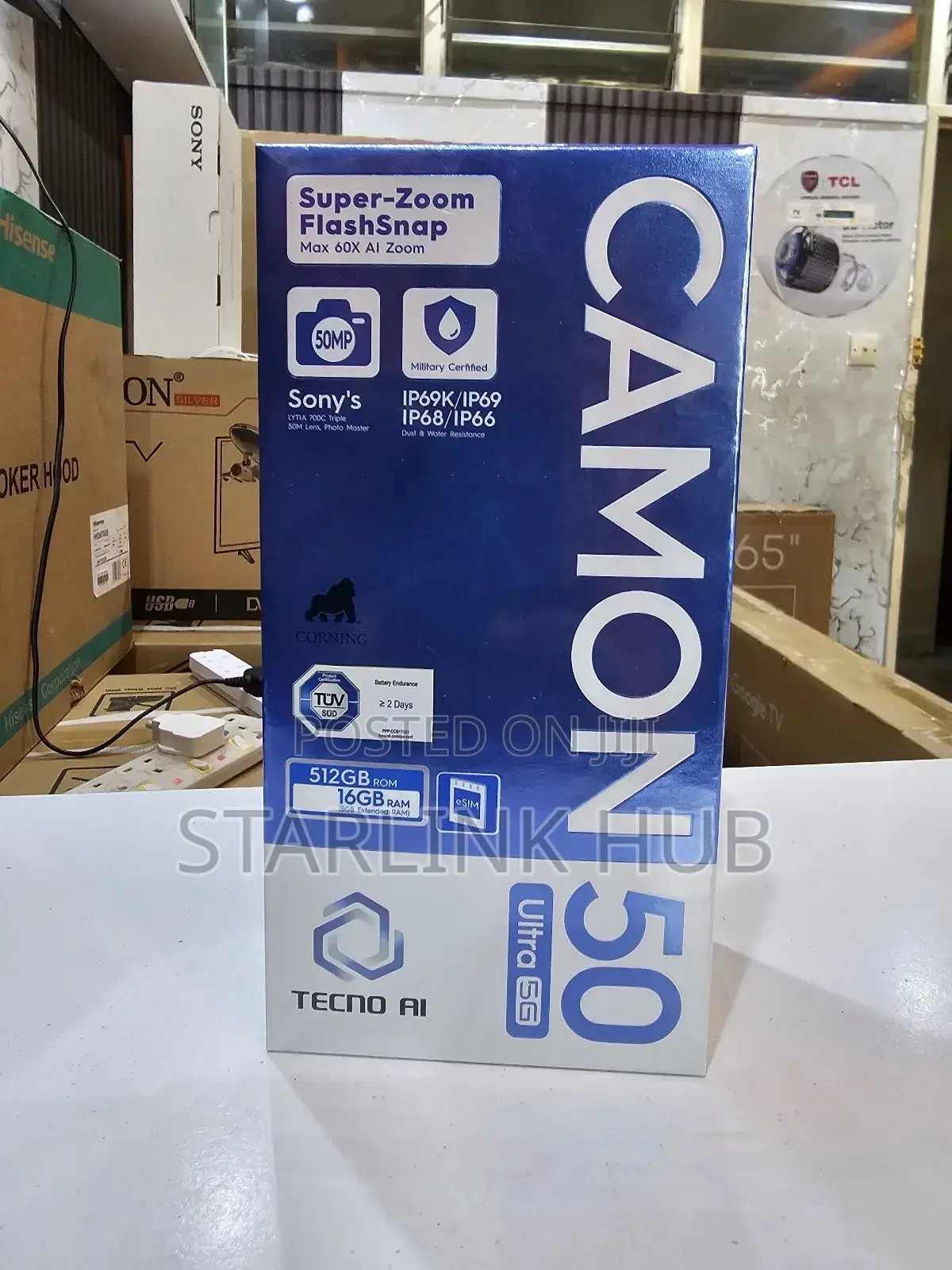 New Tecno Camon 50 Pro 256 GB Black