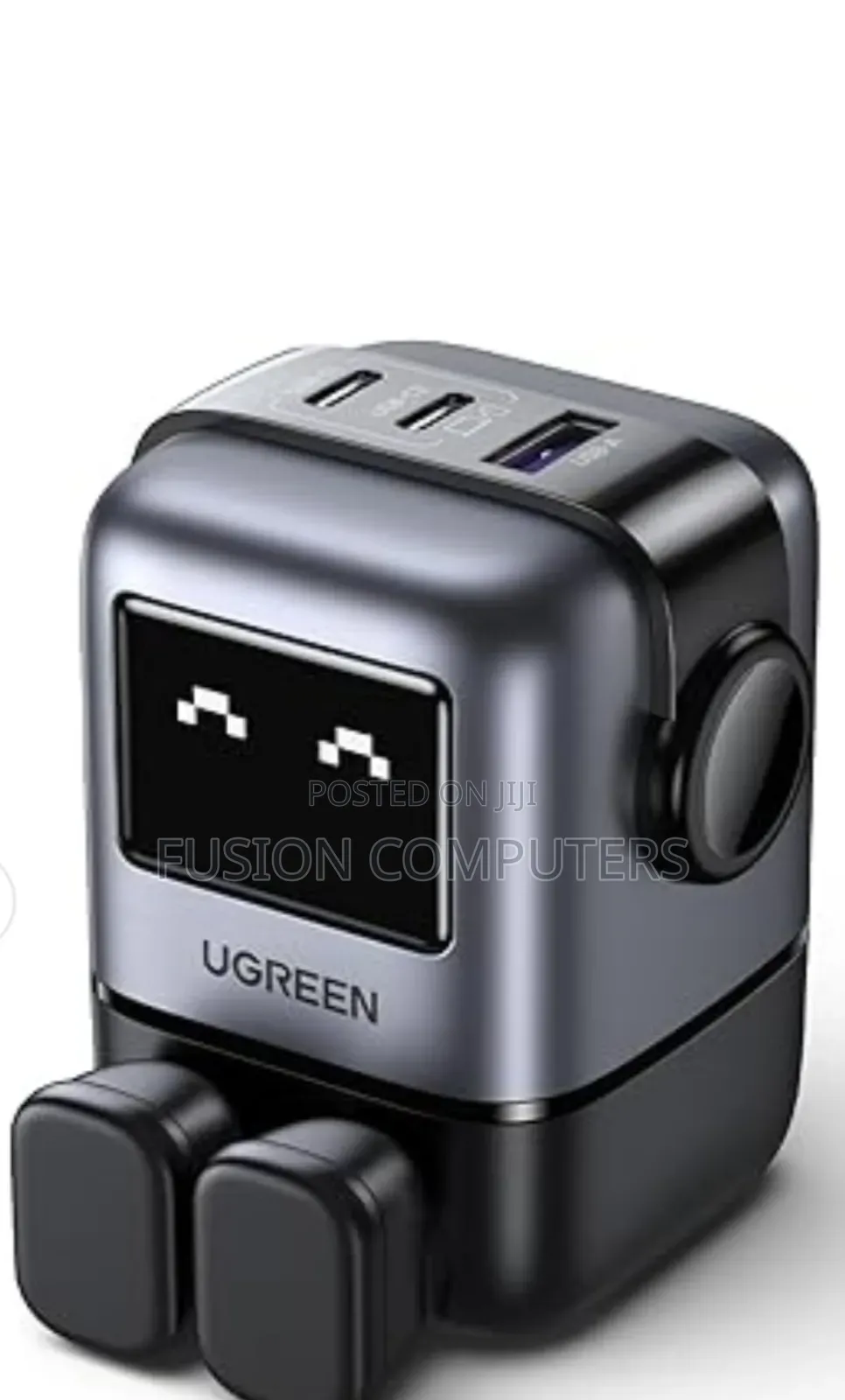 Ugreen Cd361 Uno 65w 3-Port Gan Fast Charger Ug-25686 – Uk Grey