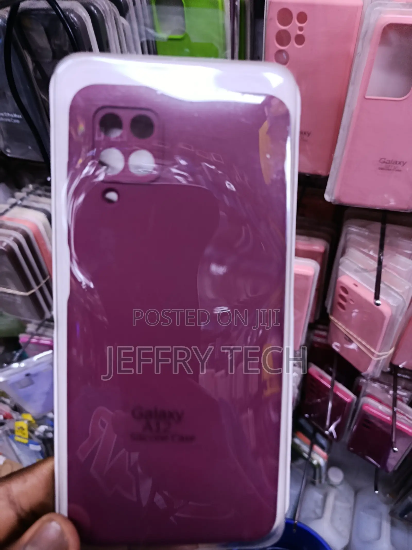 Jemin Samsung Galaxy A12 Liquid Silicone Case With Fur Lining