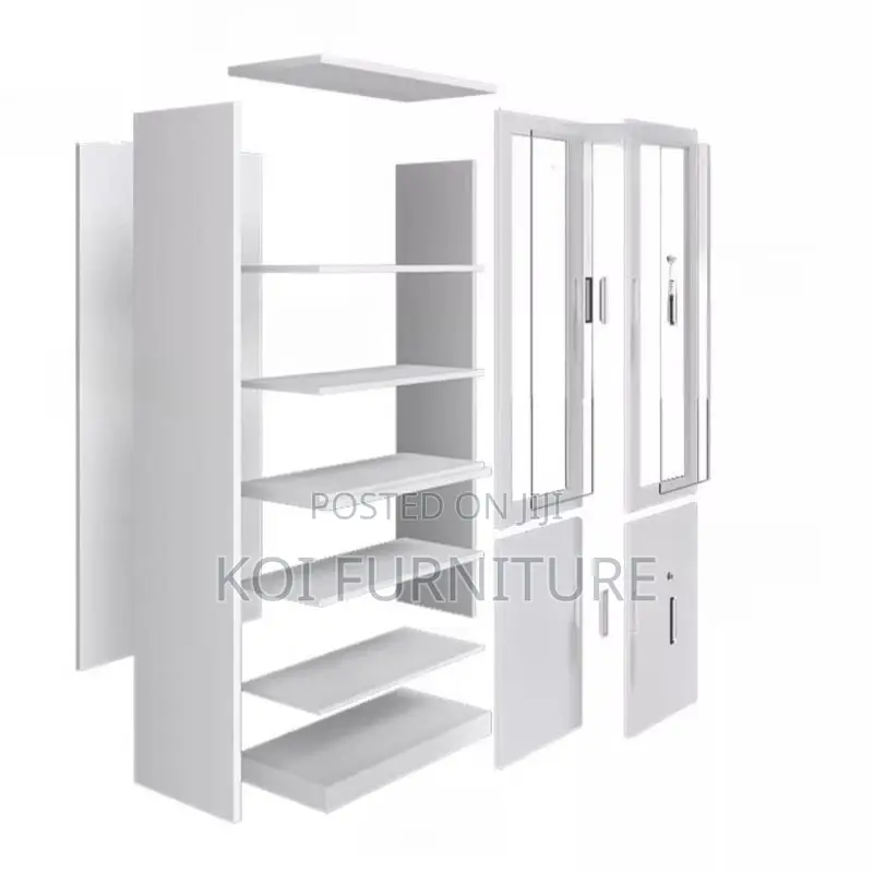 Office Cabinet; Two Doors Steel Grey Vertical Filing Cabinet