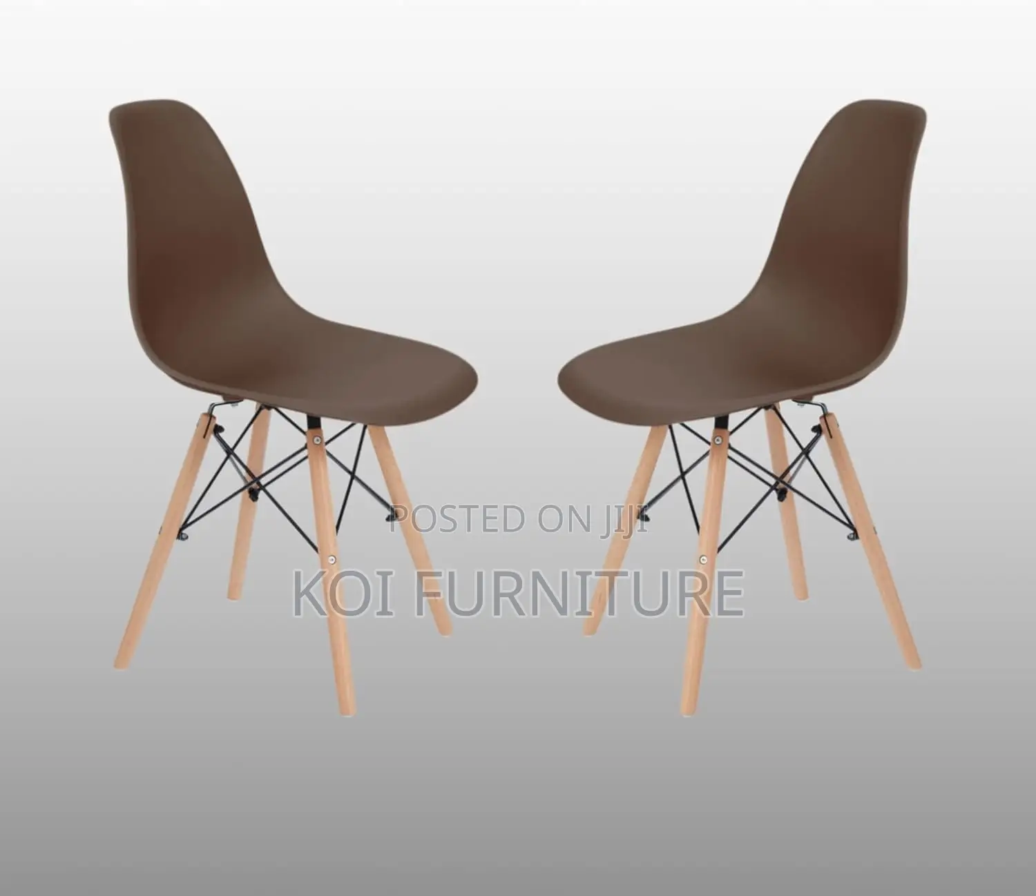 Dining Chairs; Plastic Eames Molded Home Outdoor Dining Chairs