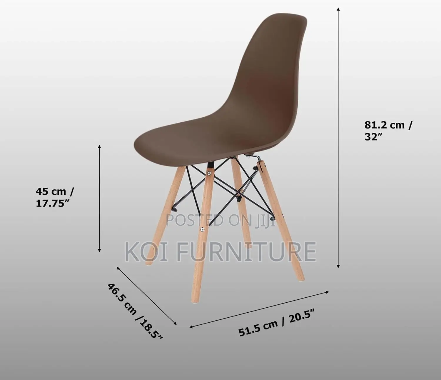 Dining Chairs; Plastic Eames Molded Home Outdoor Dining Chairs