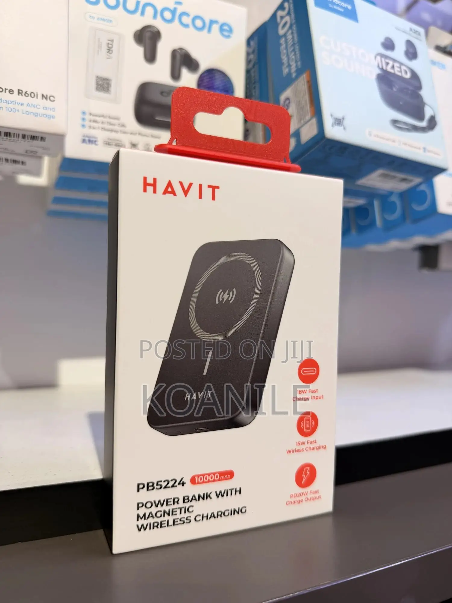 Havit Pb5224 Power Bank With Magnetic Wireless Charging