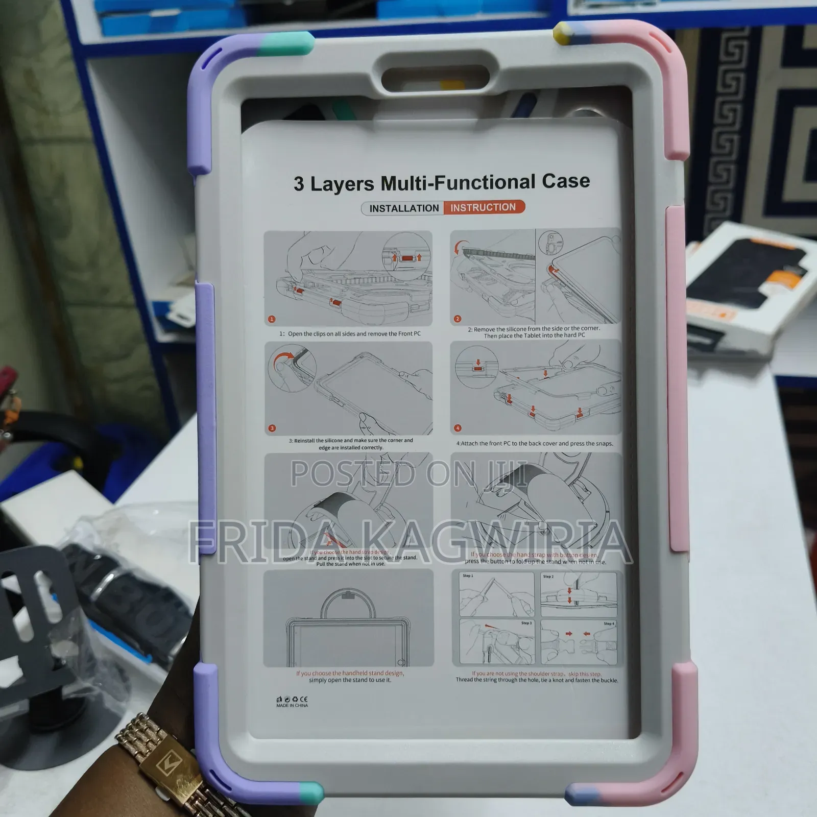 Rainbow Rugged Shockproof Back Cover for Samsung Tab A9