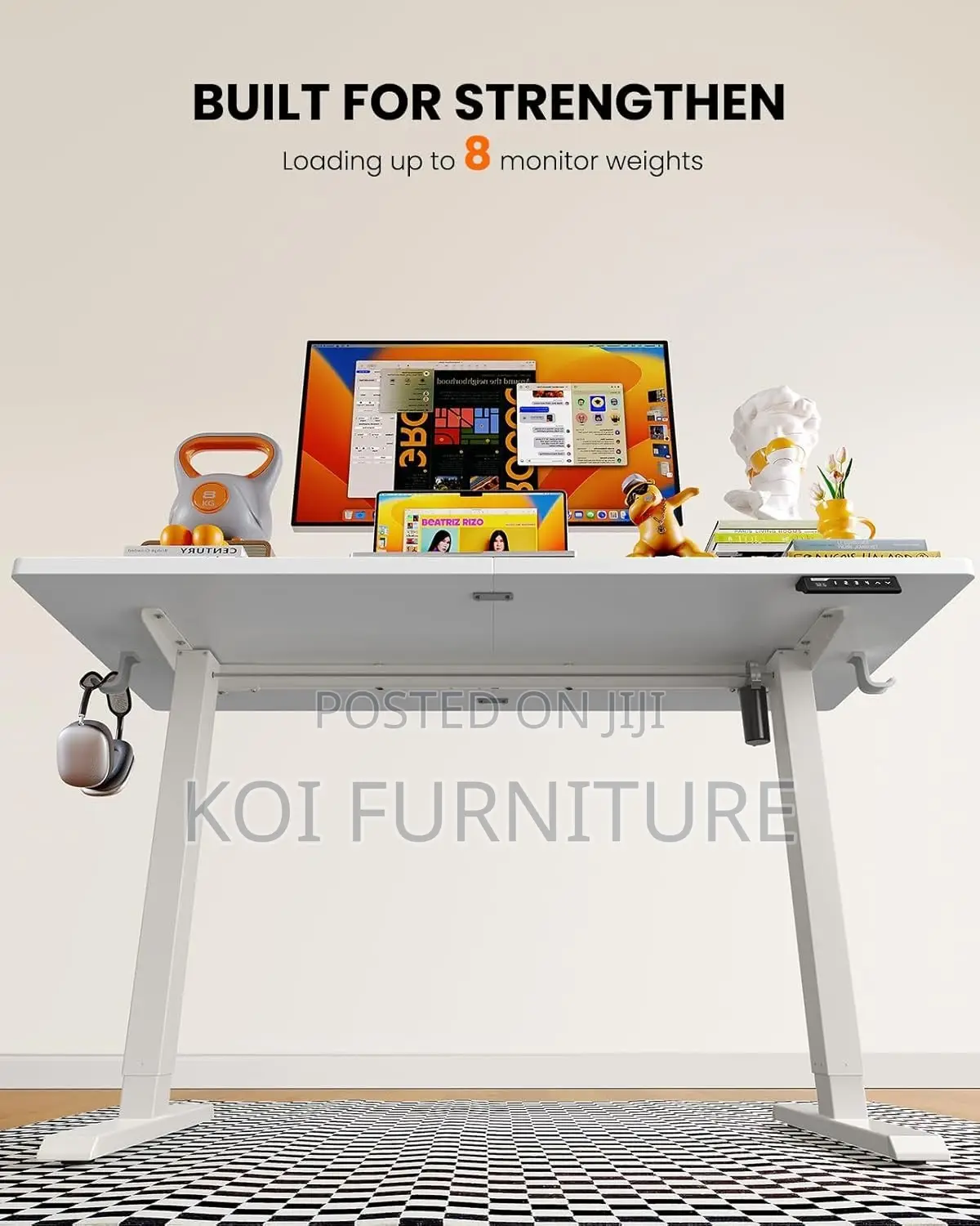 Office Desk; Top Wide Height Range Adjustable Office Desk