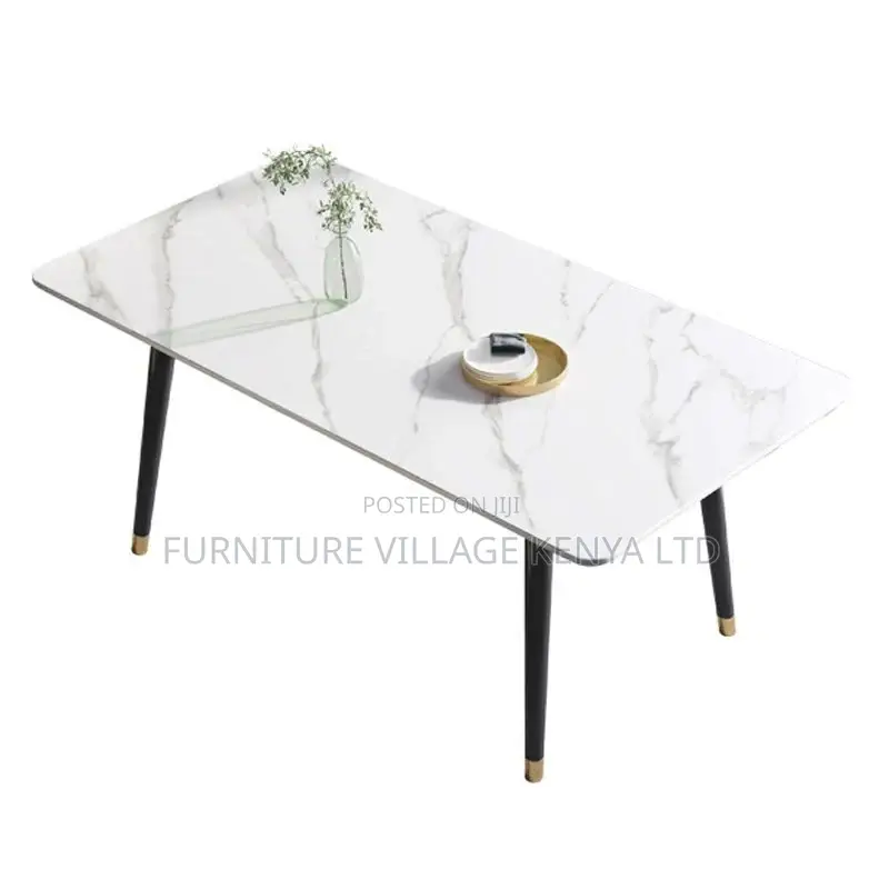 Dining Set; 4-Seater Marble 4 Legs Home Dining Set