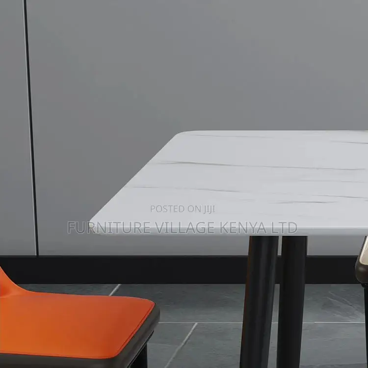 Dining Set; 4-Seater Marble 4 Legs Home Dining Set