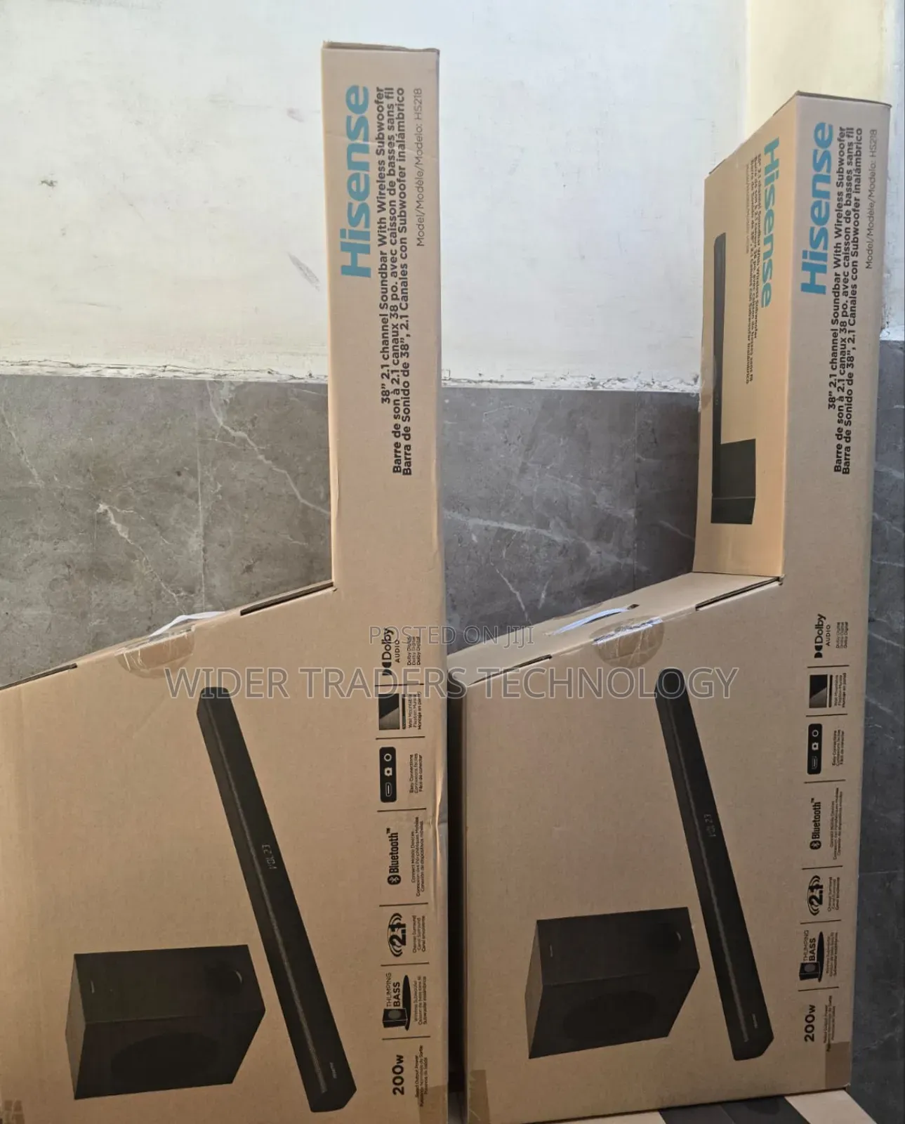 Hisense Soundbar 
200 Watts Hisense Soundbar 2.1ch Channel Hs218