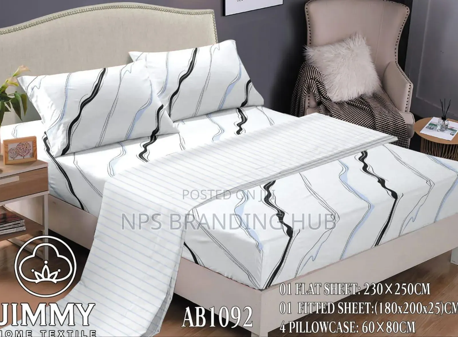 (6pc) Fitted Mix and Match Cotton Bedsheets 6*6/6*7 Sk
