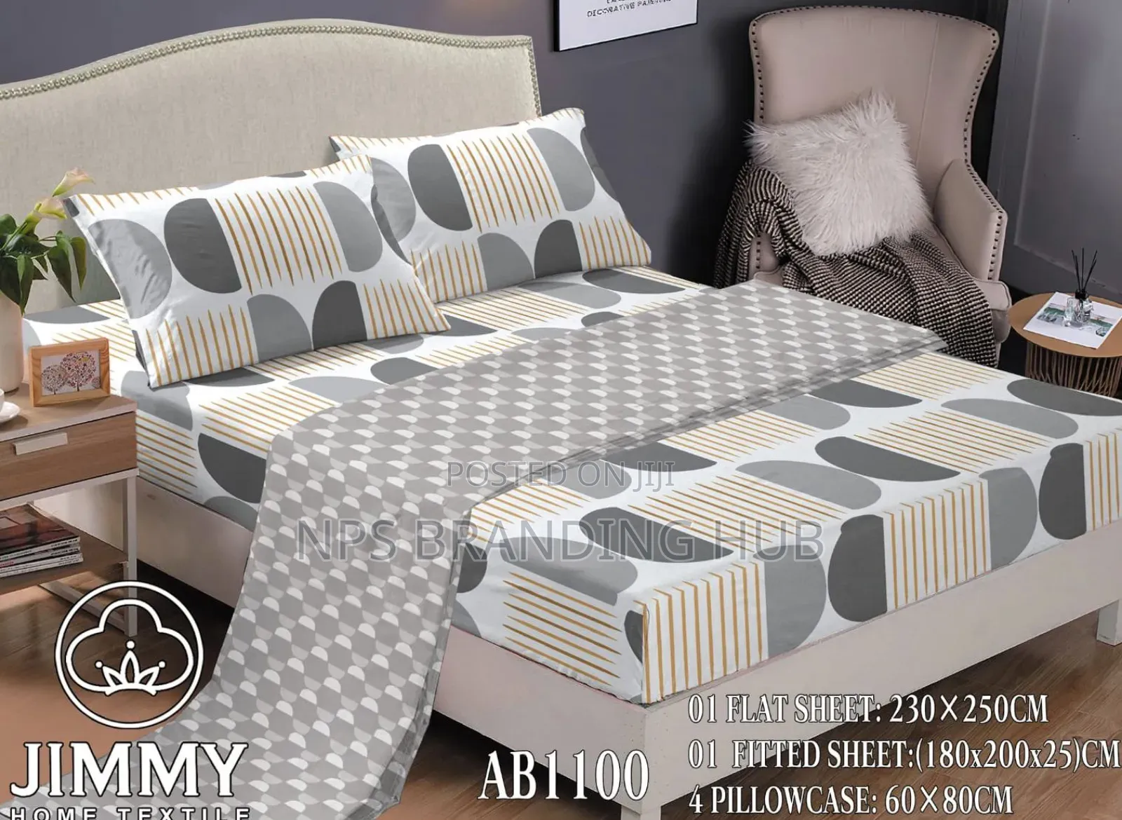 (6pc) Fitted Mix and Match Cotton Bedsheets 6*6/6*7 Sk