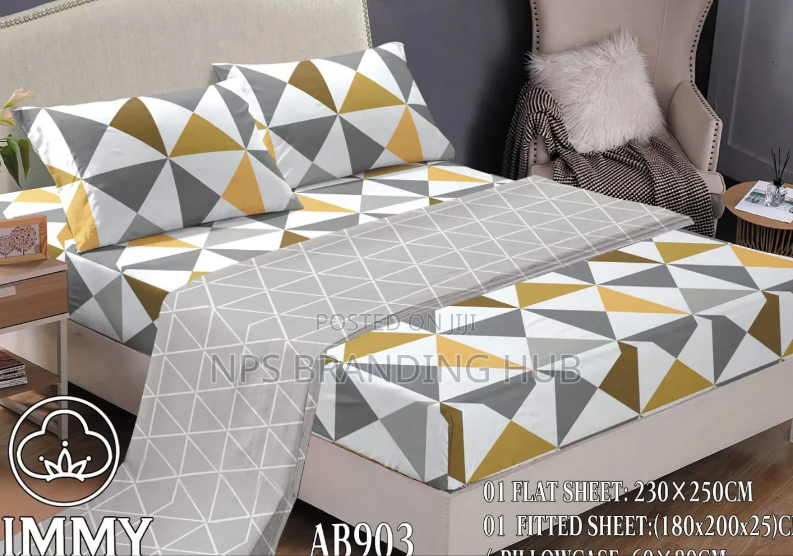 (6pc) Fitted Mix and Match Cotton Bedsheets 6*6/6*7 Sk