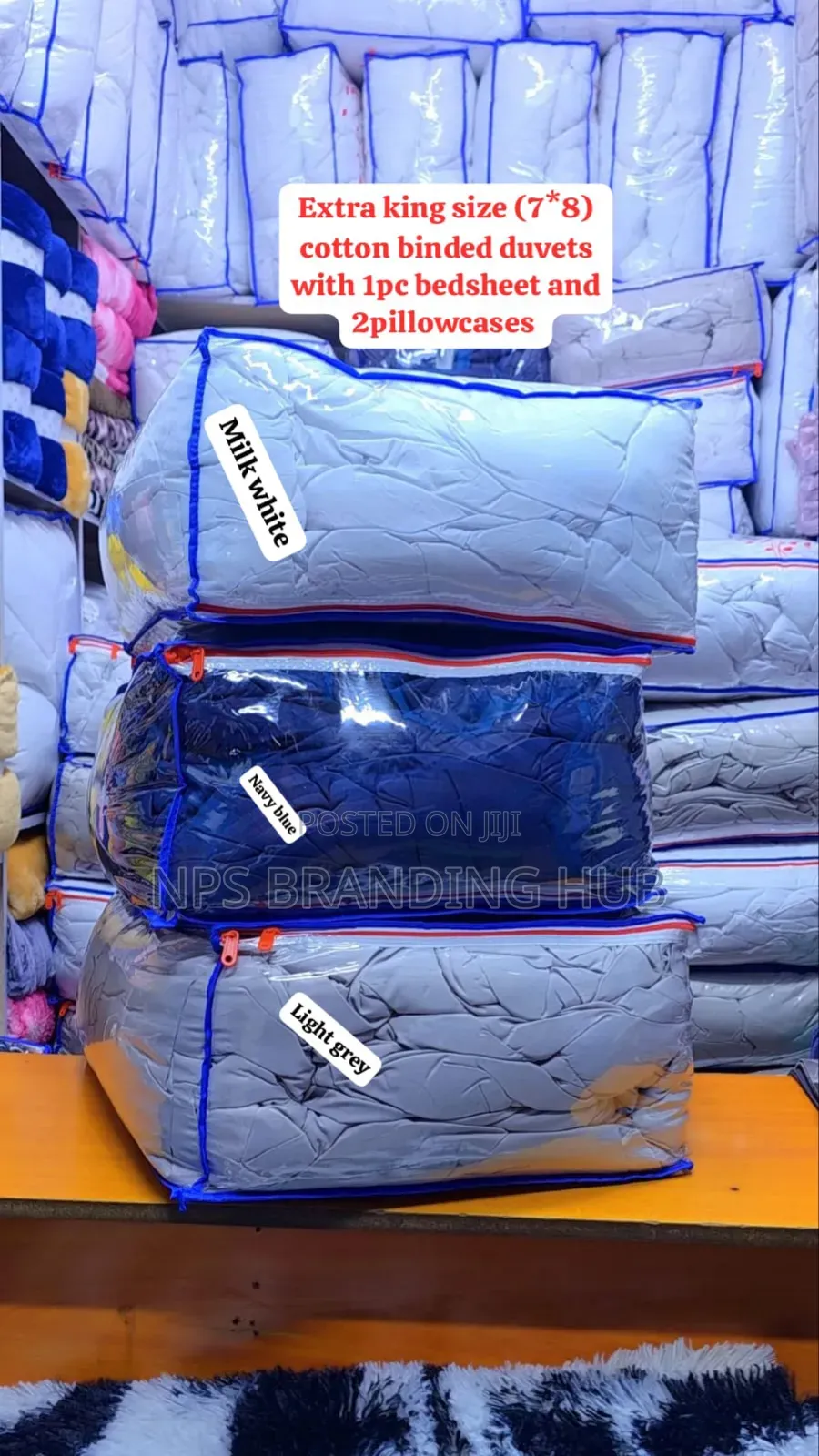 Extra King Striped Binded Duvet Set Size: 7*8. S.K