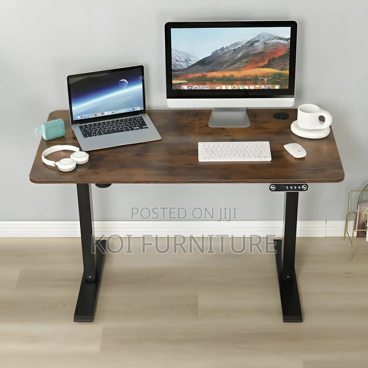 Office Desk; 1.2m Electric Ergonomic Writing Stand Desk