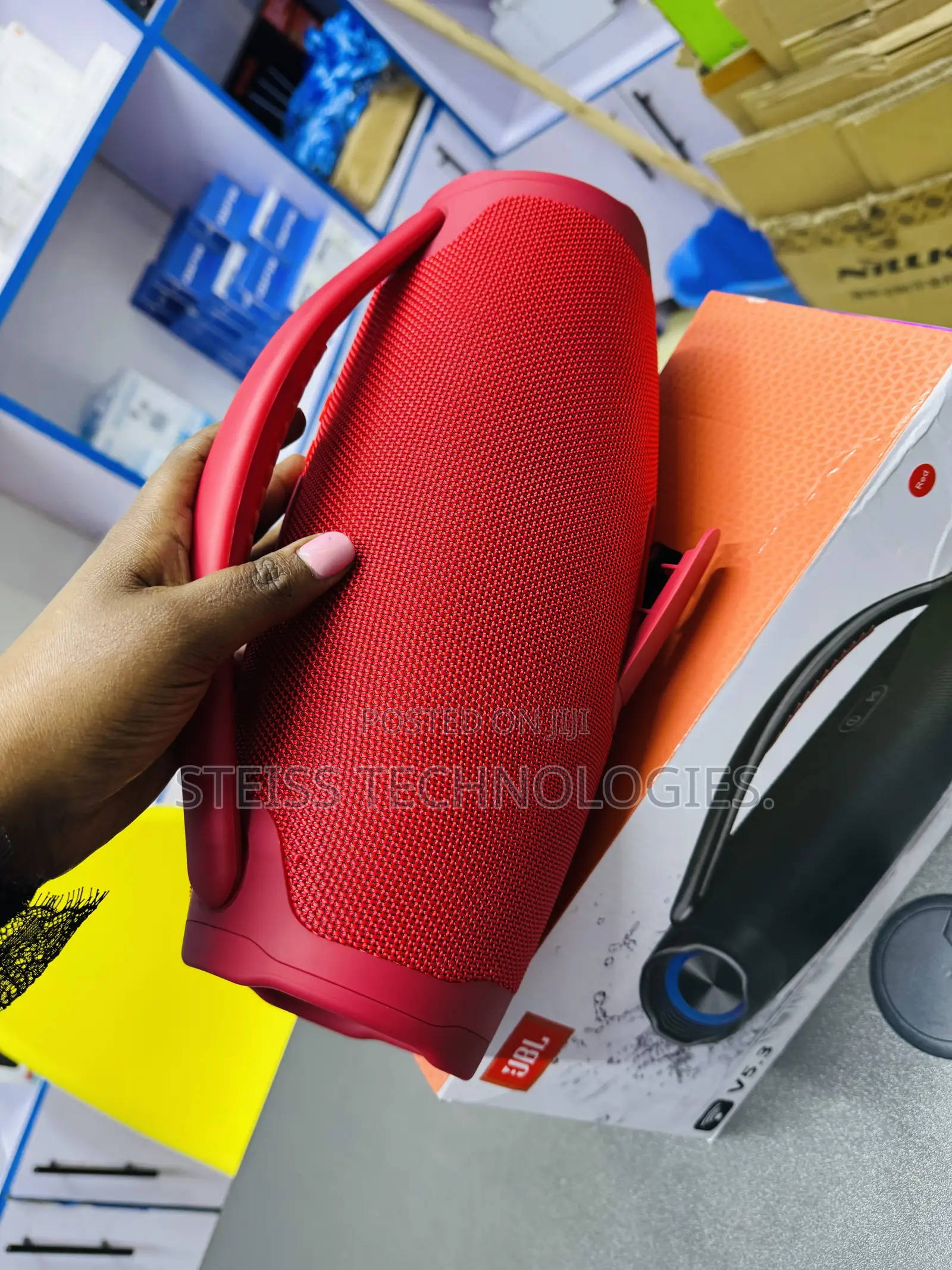 Red JBL Boombox 3 Speaker