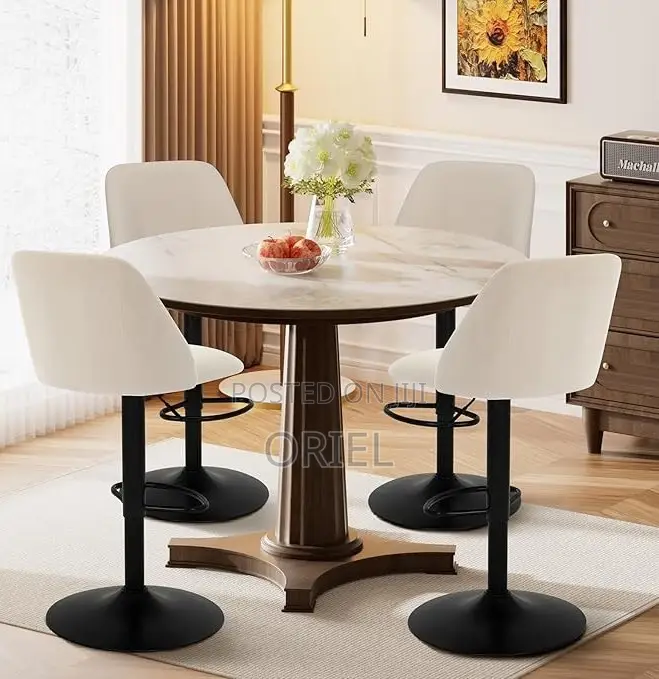 Home Chairs:- Swivel Height-Adjustable Kitchen Stool