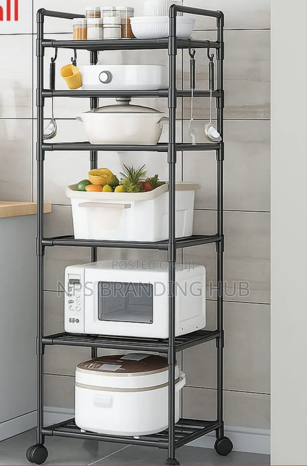 4layer Multifunctional Kitchen Advanced Metallic Rack Jn