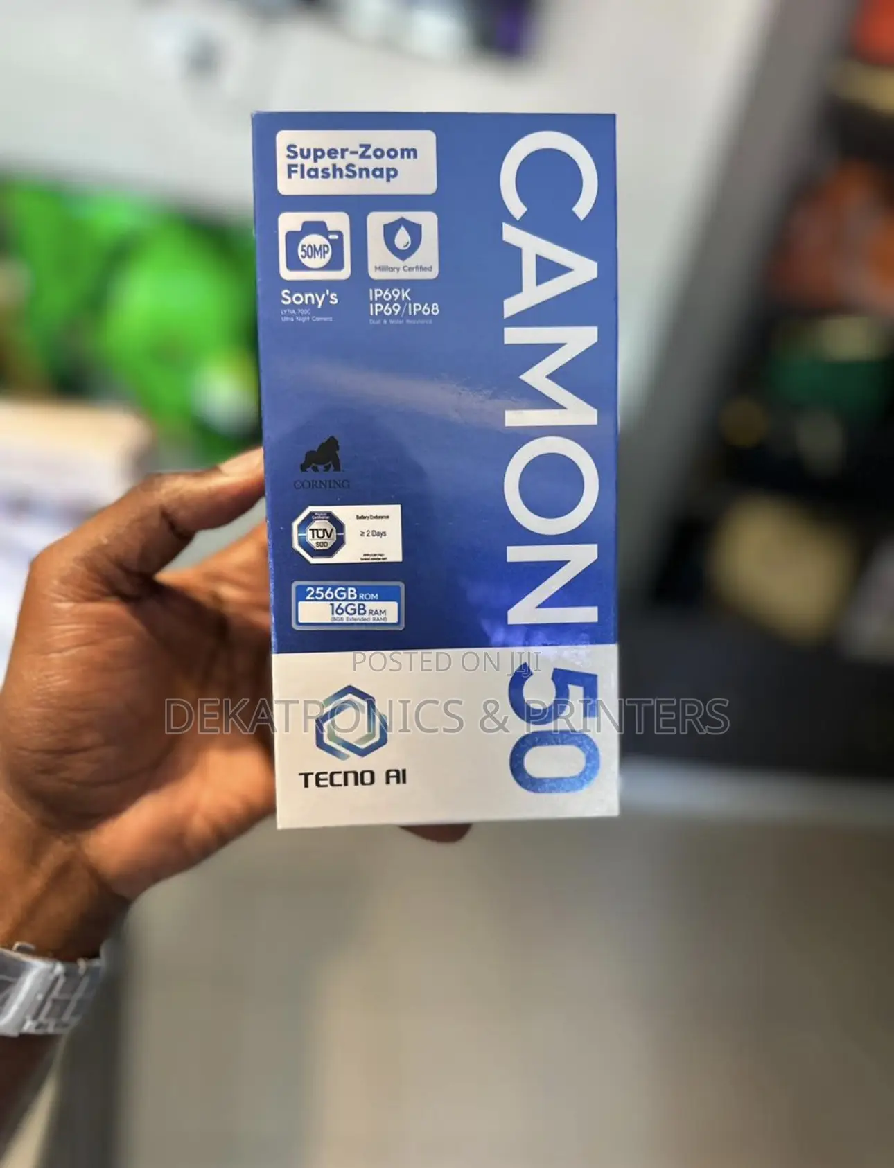 New Tecno Camon 50 256 GB Black