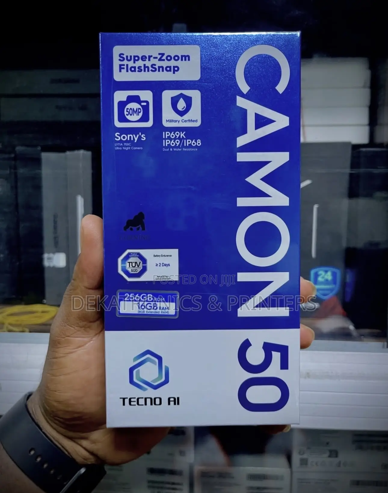 New Tecno Camon 50 256 GB Black