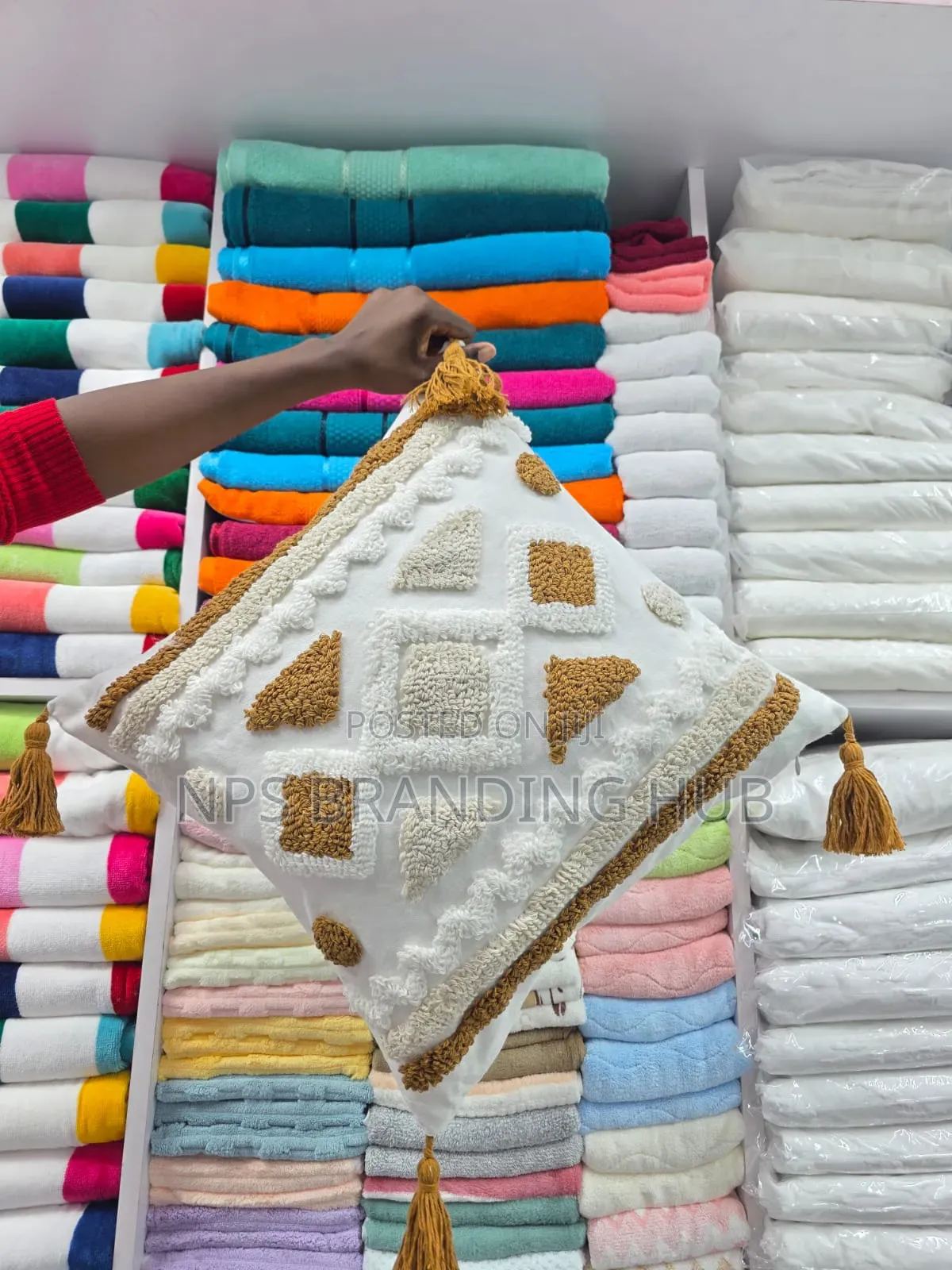 Tufted/Boho Throw Pillow Covers With Tassels Size:45*45cm Sk