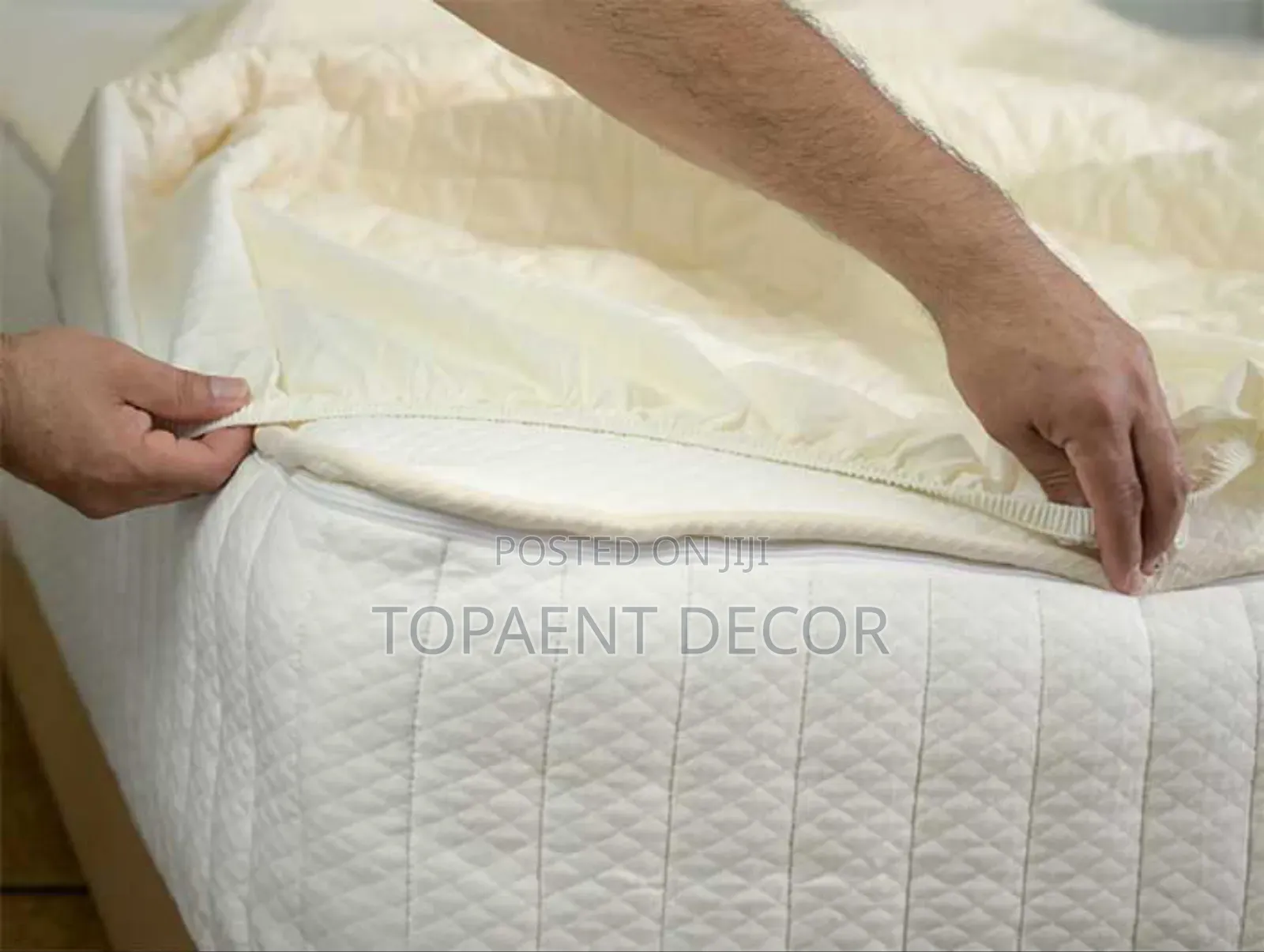 Cream Removable 5 by 6 Waterproof Mattress Protector