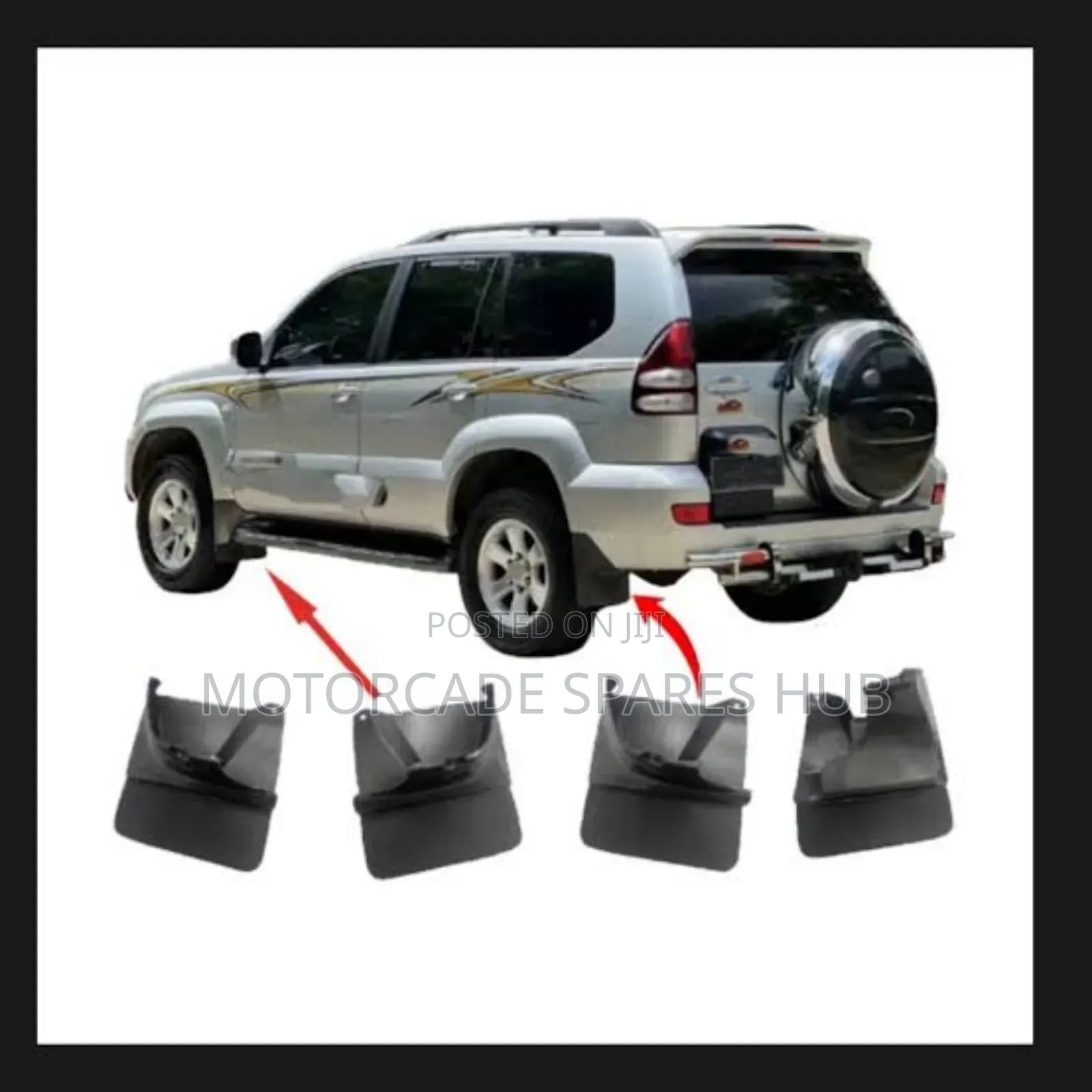 Toyota Landcruiser Prado J120 2003-2009 Bumper Wheel Mudflaps Set