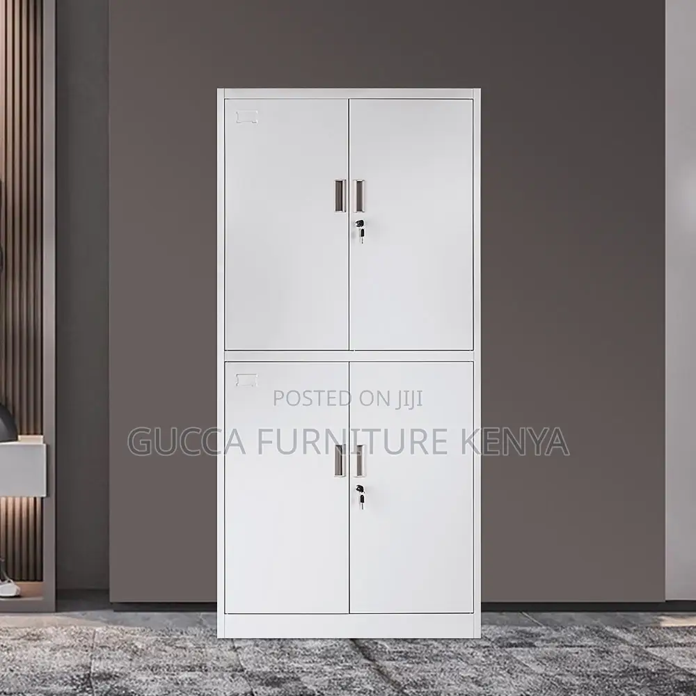 4-Door White Steel Document File Cabinet