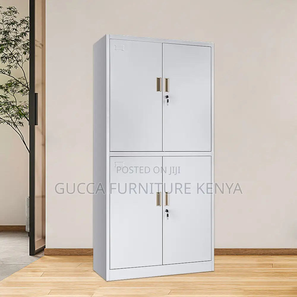 4-Door White Steel Document File Cabinet