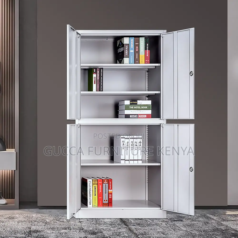 4-Door White Steel Document File Cabinet