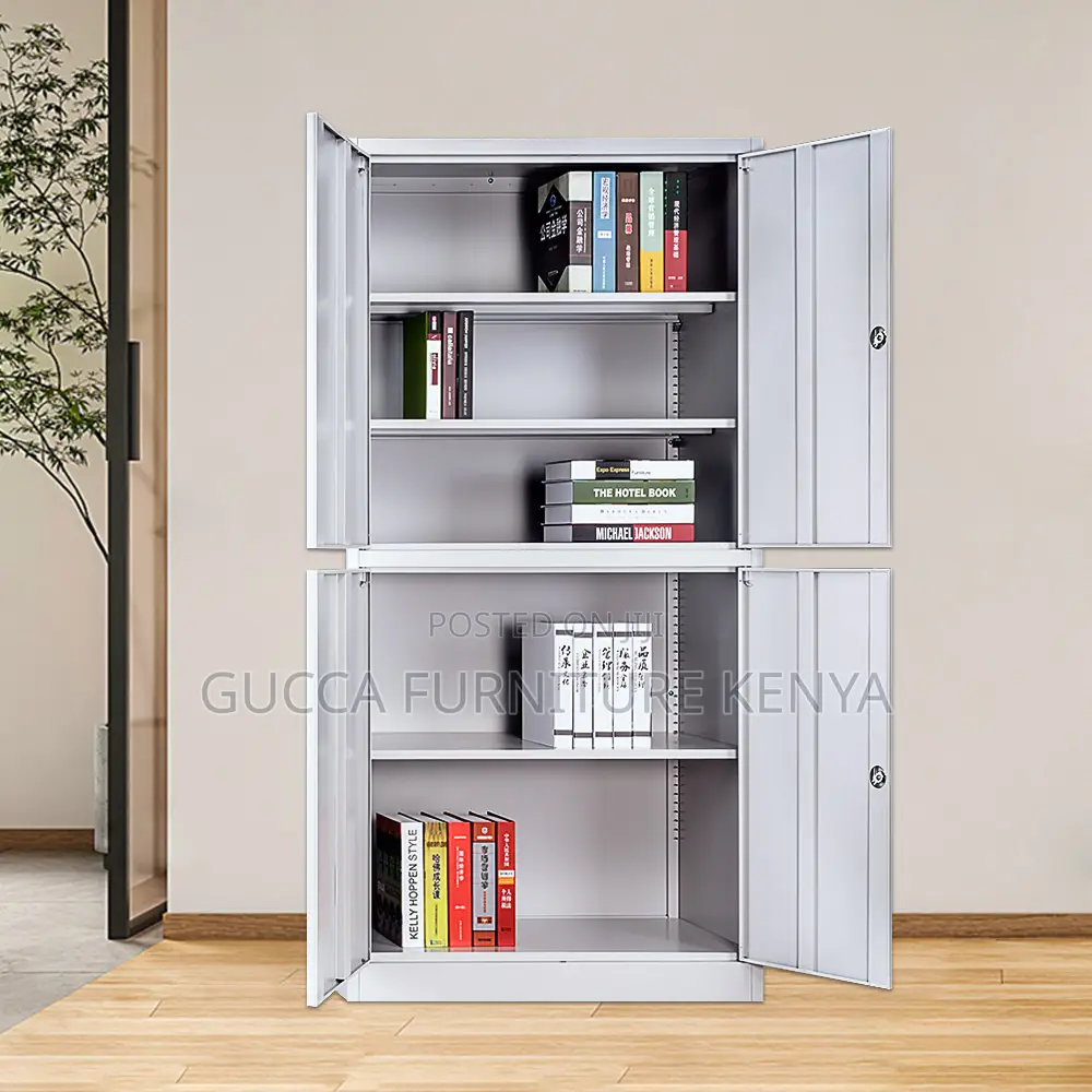 4-Door White Steel Document File Cabinet