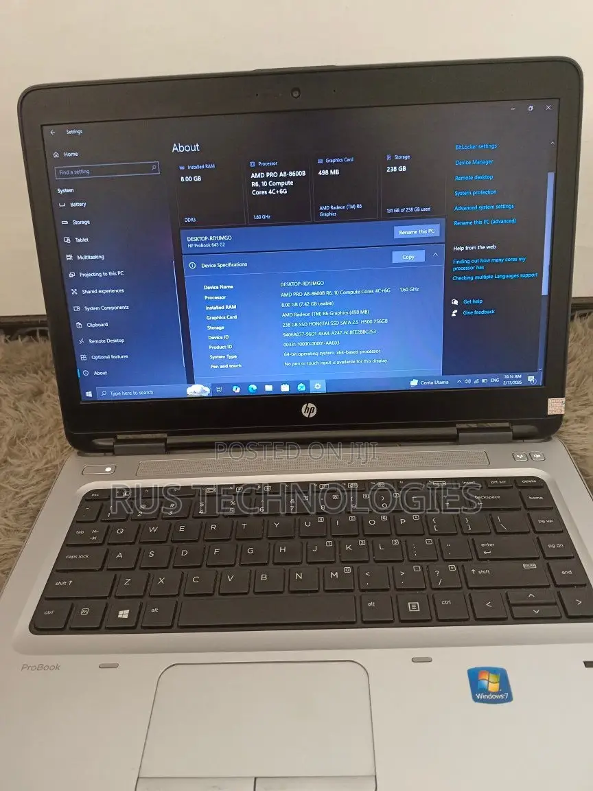 Laptop HP ProBook 645 G3 8GB AMD A8 SSD 256GB