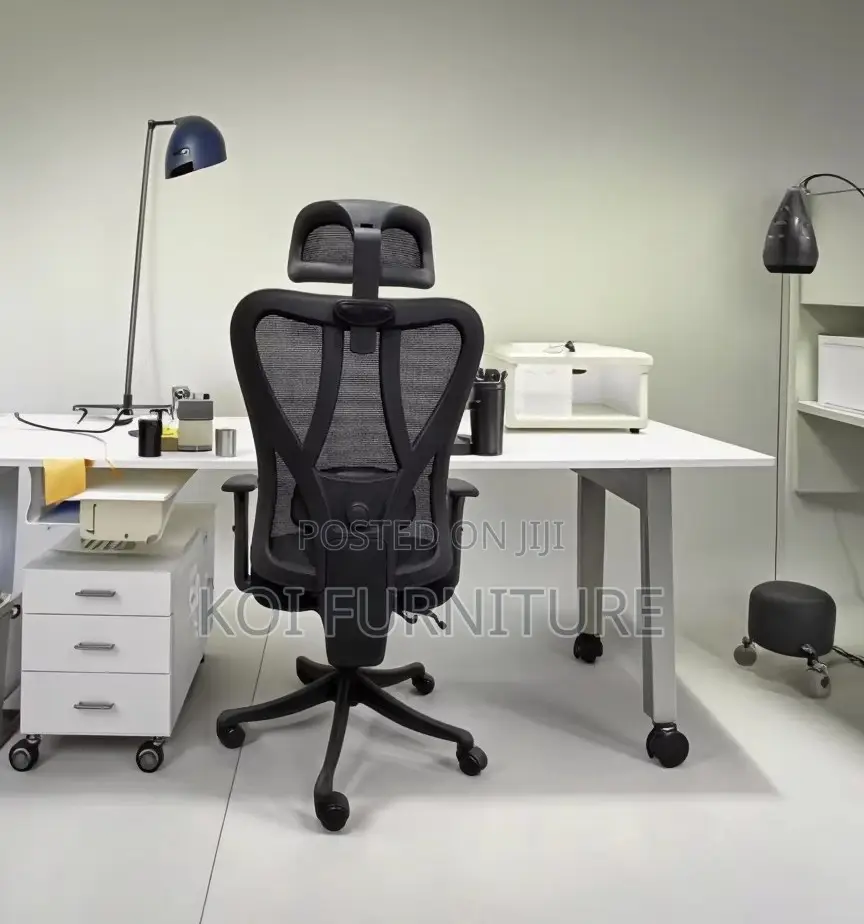 Office Chair : High Back Black Office Chair With Headrest