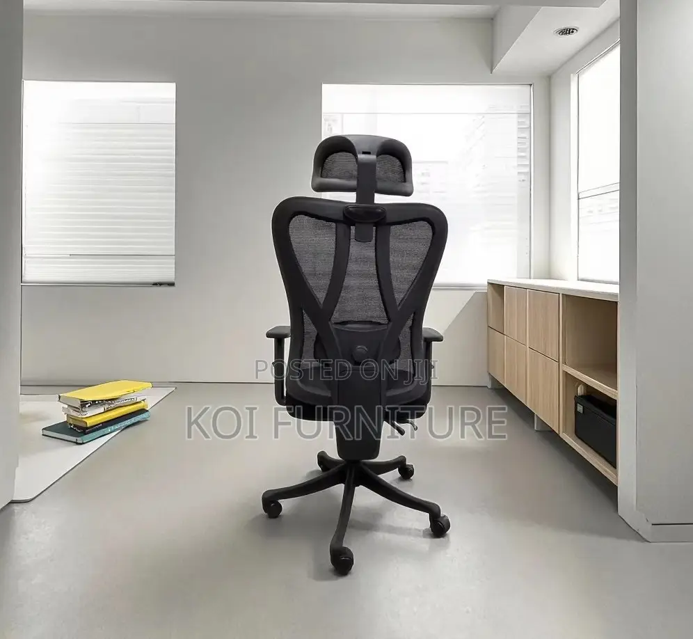 Office Chair : High Back Black Office Chair With Headrest