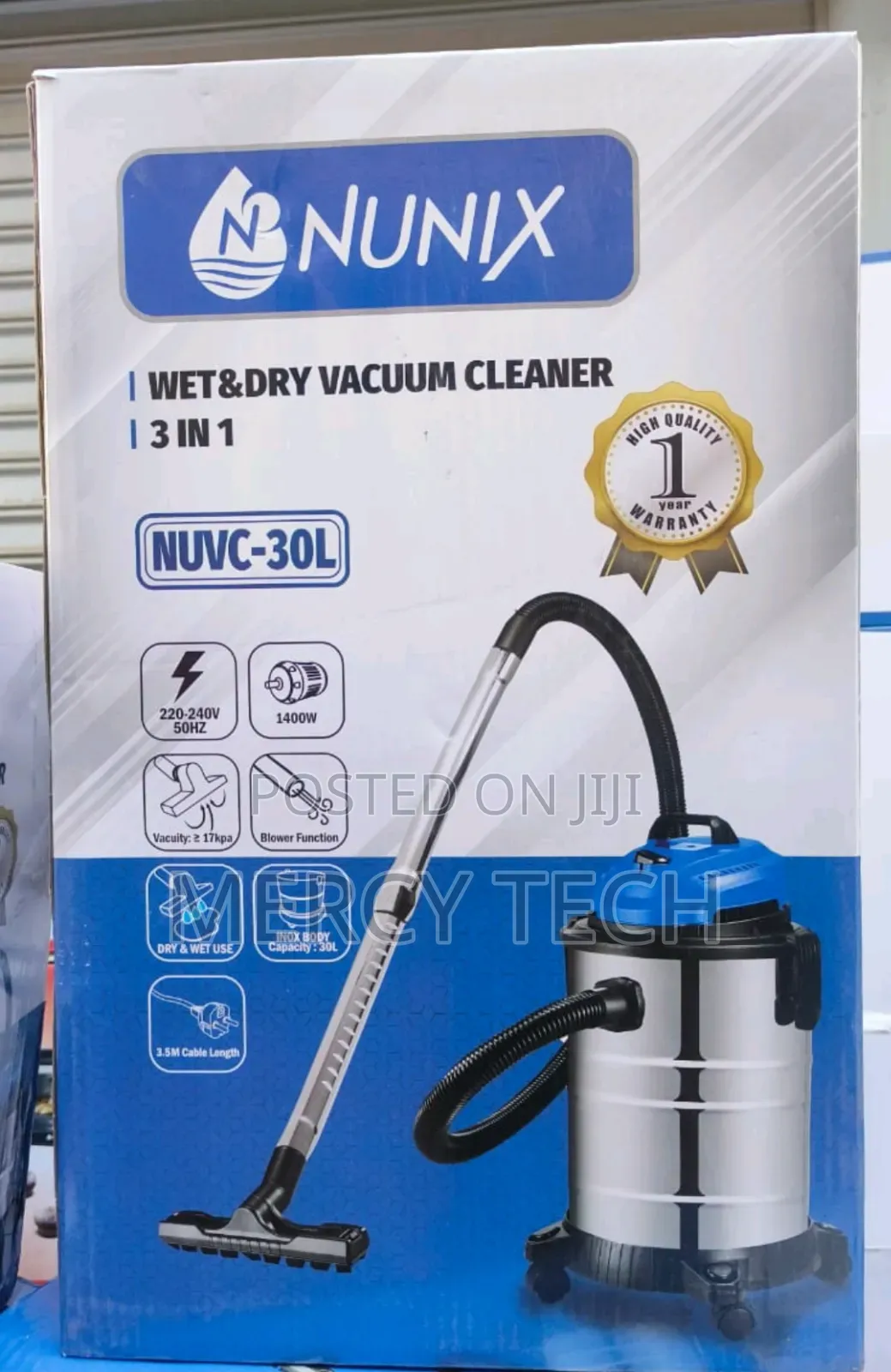 30 Litres Nunix Wet and Dry Vacuum Cleaner