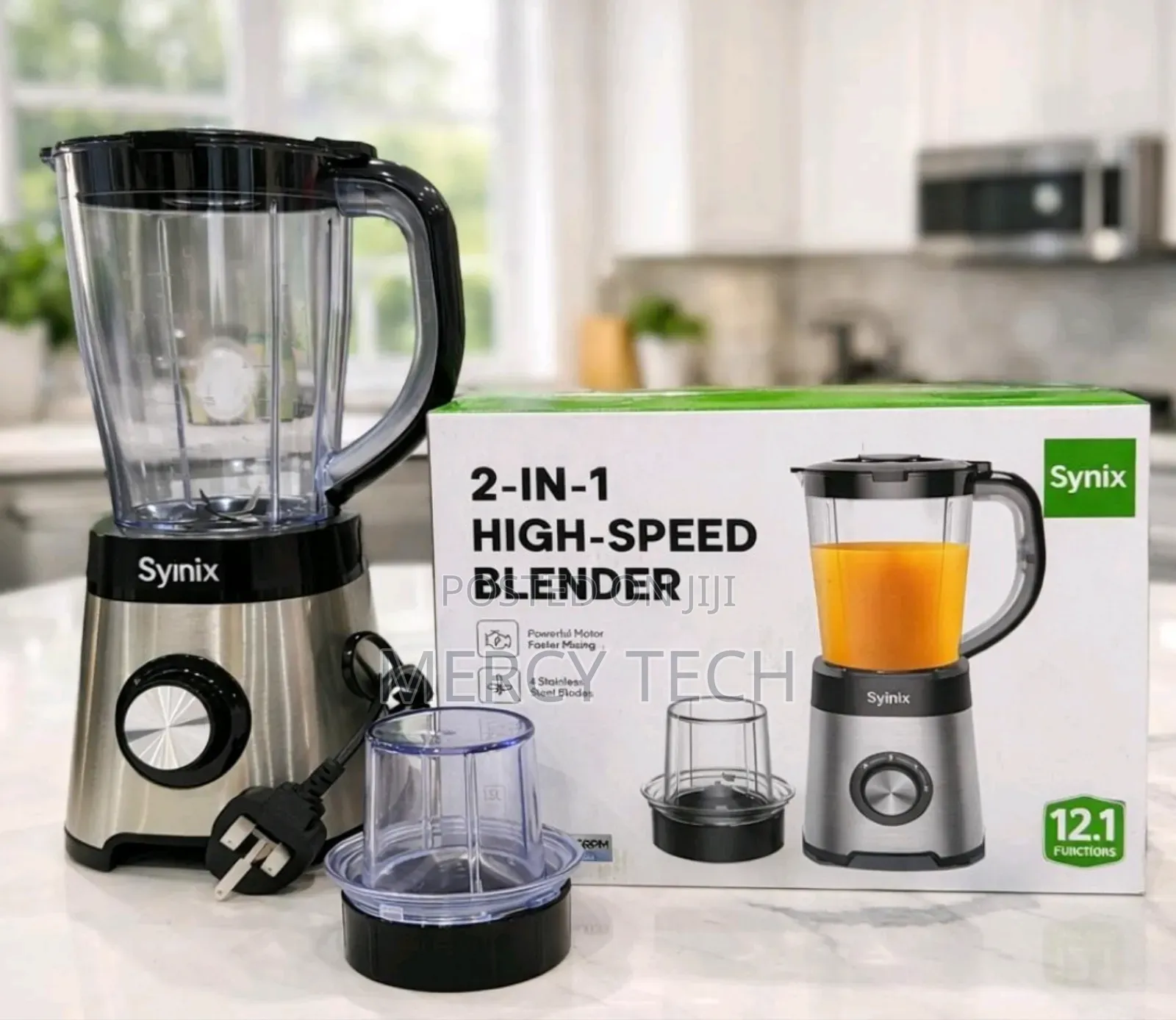 Syinix 2in1 Blender With Safety Lock Switch