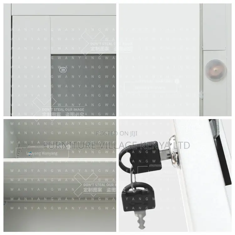 Office Cabinet; 2-Door Glass Office Storage Cabinet