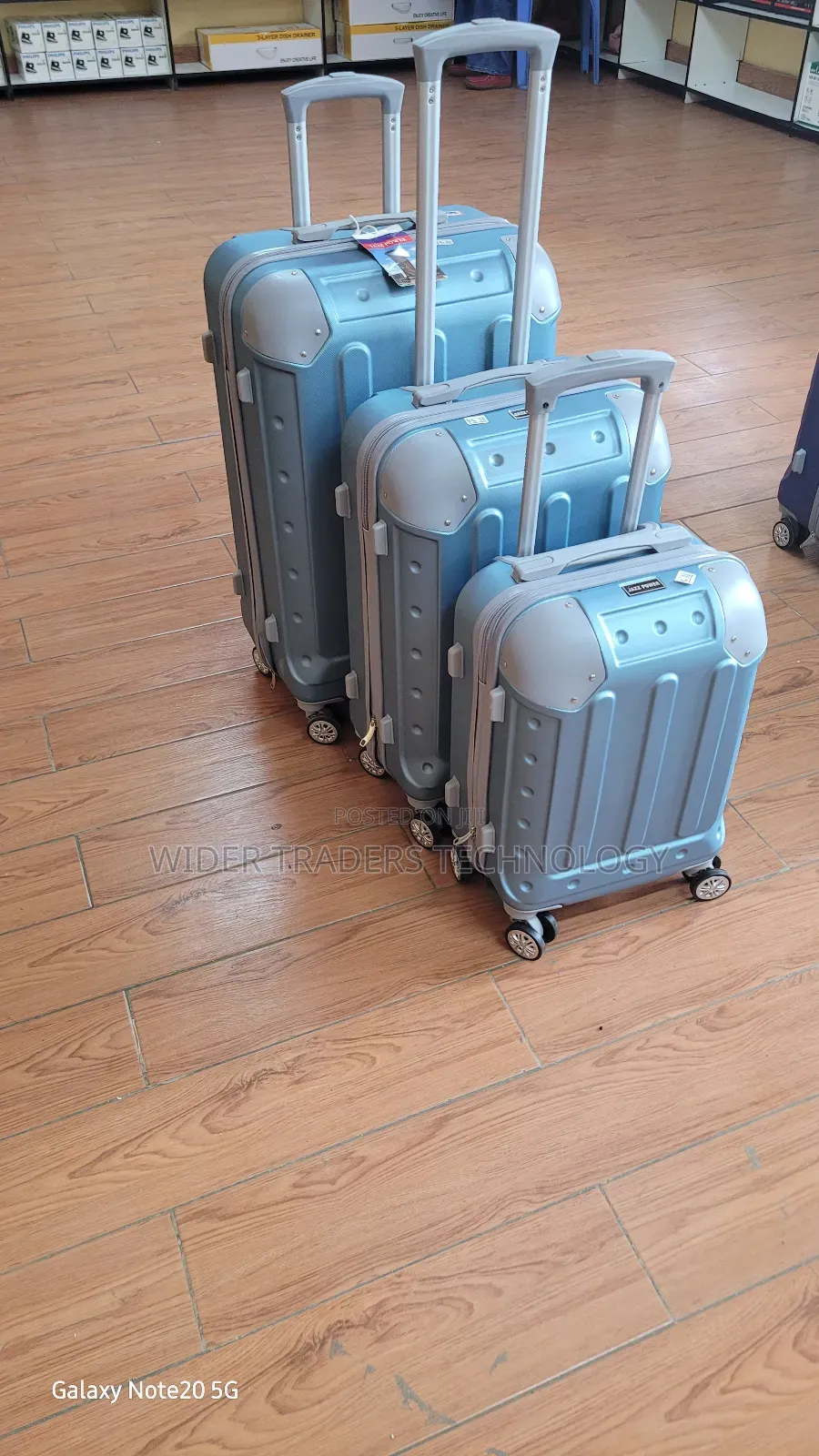 3-in-1 Luxurious Fiber Suitcase Set Gray