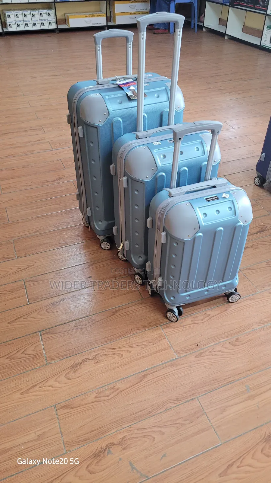 3-in-1 Luxurious Fiber Suitcase Set Gray