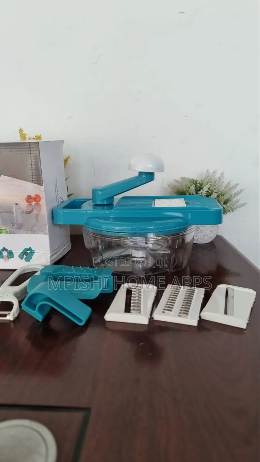 2-in-1 Manual Food Processor – Chopper Grater With Peeler
