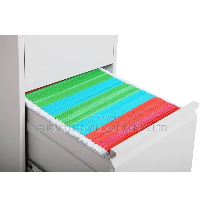Office Cabinet; 3 Drawer Metal Vertical File Cabinet With Lock
