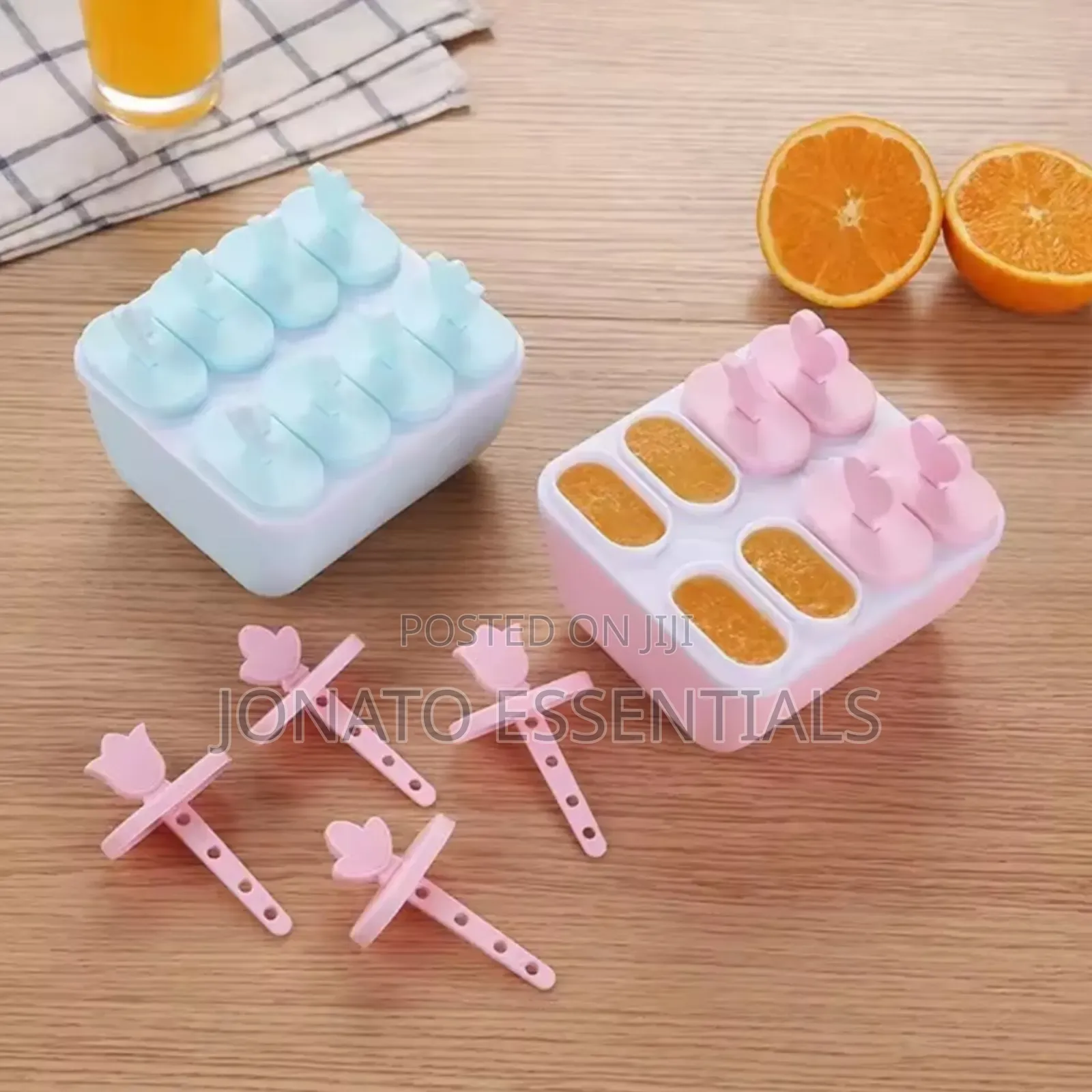 Silicone Ice Cream Mold Popsicle Maker - 8 Cell Diy Kulfi Tray