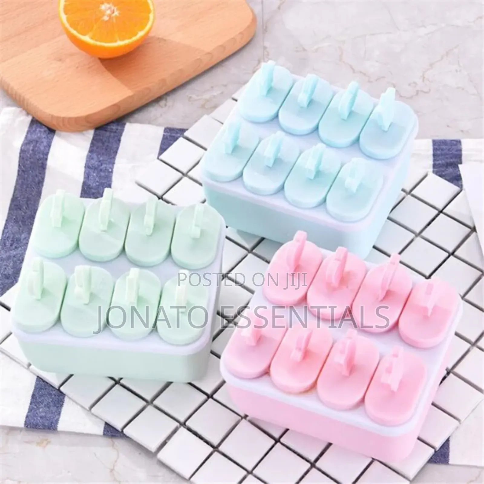 Silicone Ice Cream Mold Popsicle Maker - 8 Cell Diy Kulfi Tray