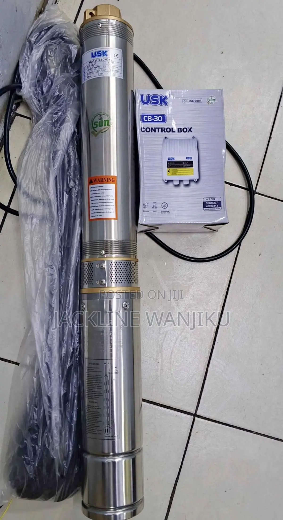 Usk 1hp Electric Submersible Water Pump 84m Max Head/ 1hp Well Pump