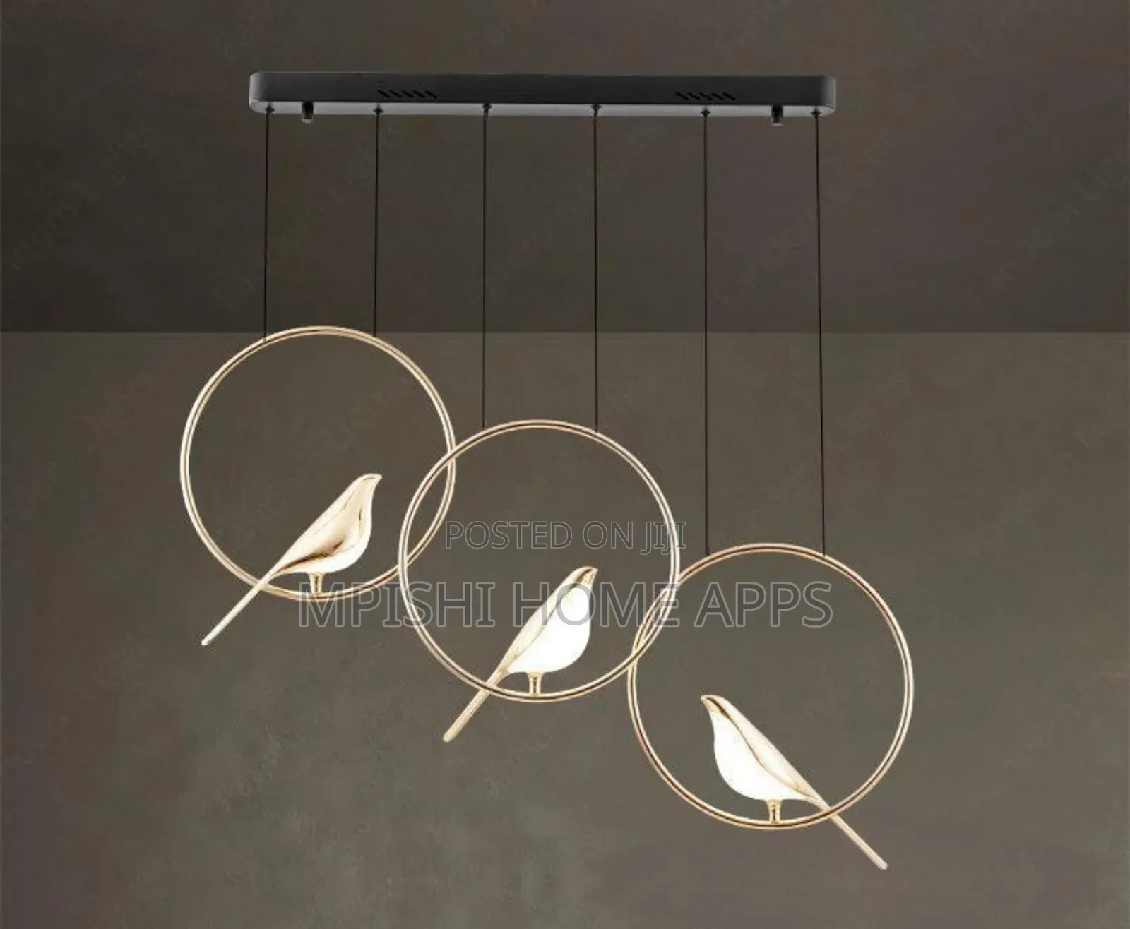 3 Bird Gold Hanging Pendant Ceiling Light