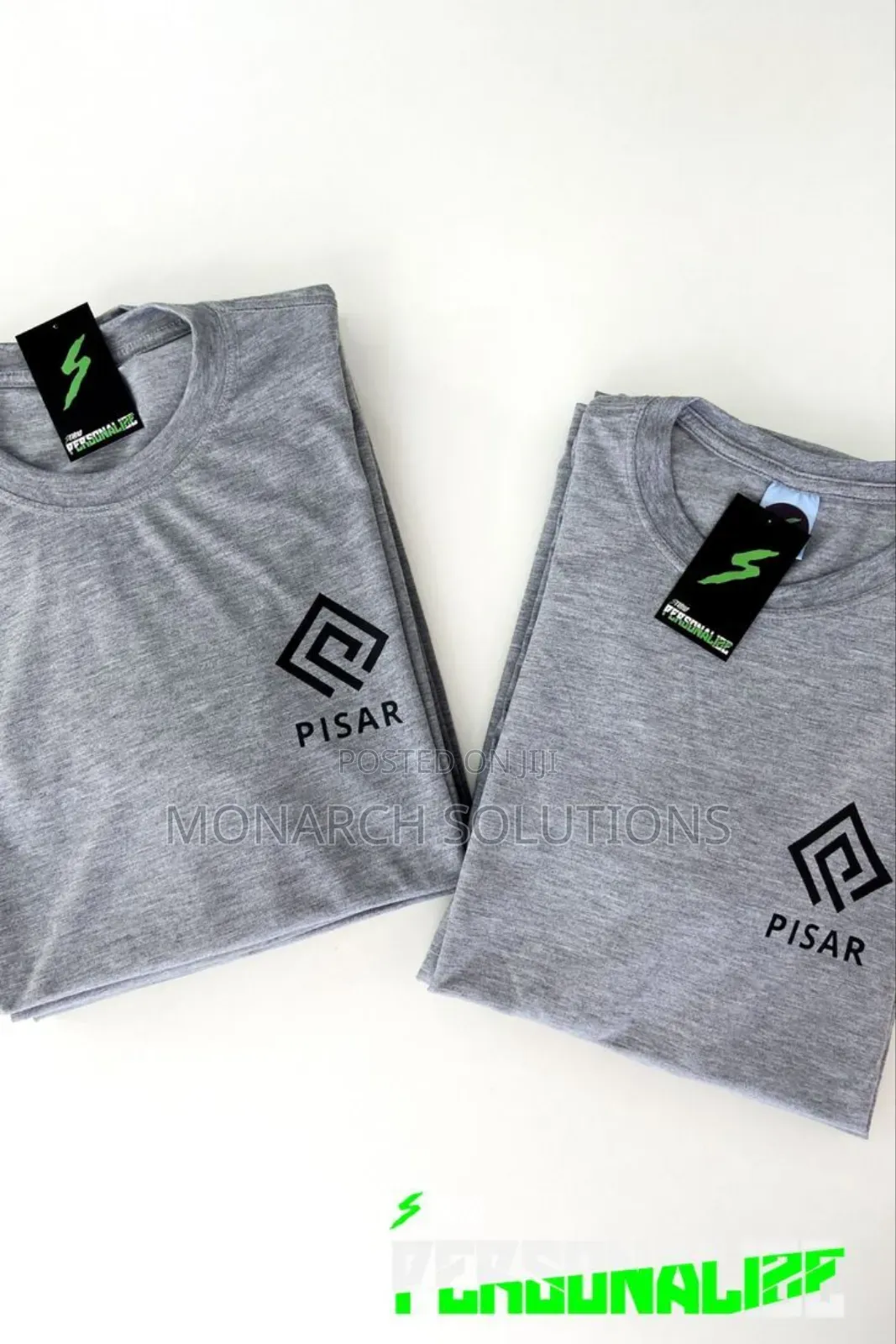 Light Grey Round Neck Tshirts Good for Black Logo