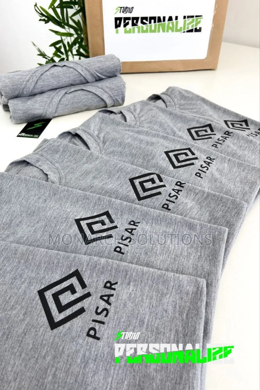 Light Grey Round Neck Tshirts Good for Black Logo