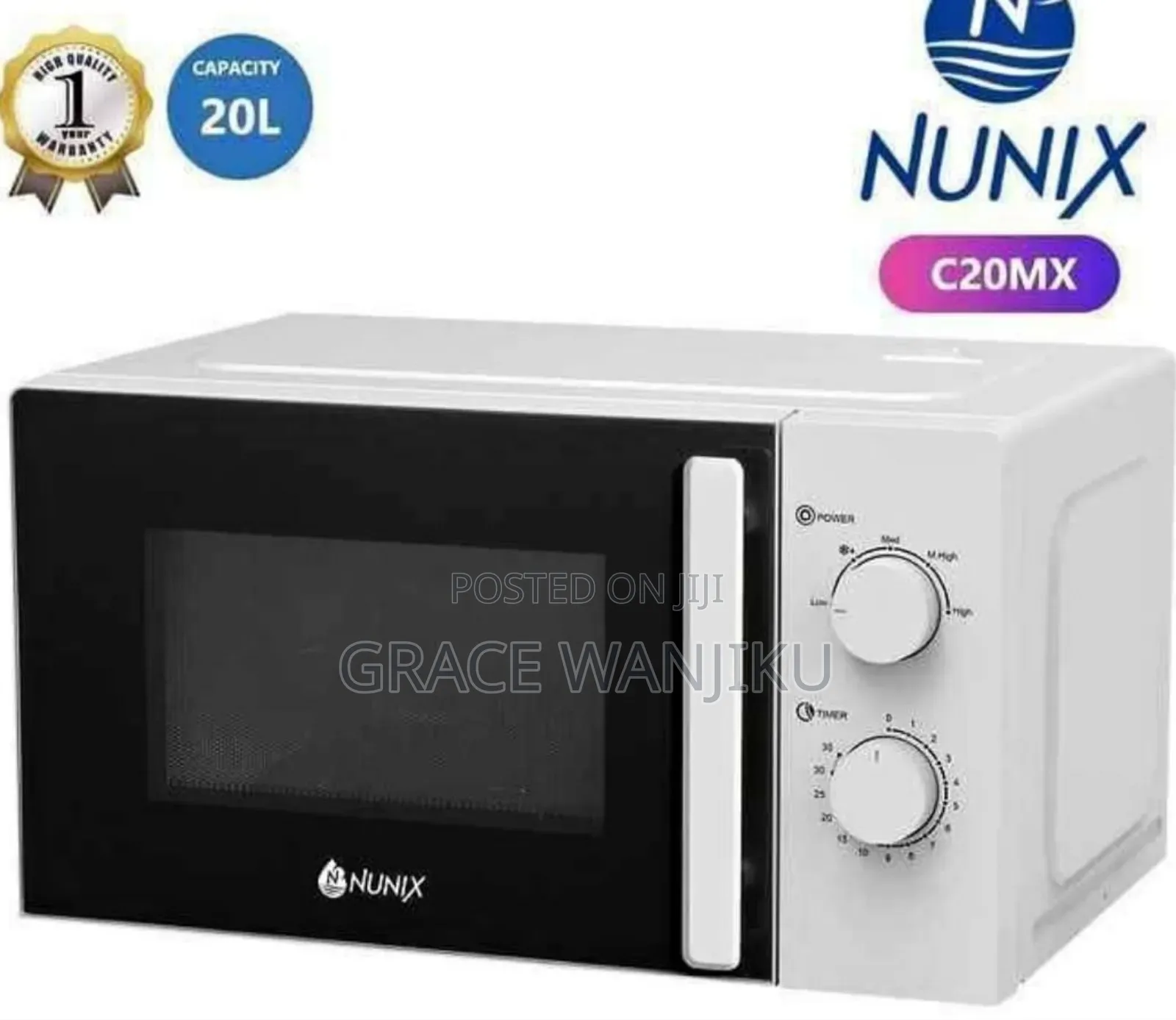 Nunix 20 Litres Manual Setting Microwave Oven