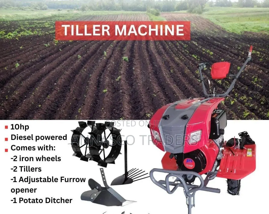10 Hp Diesel Powered Tiller Machine