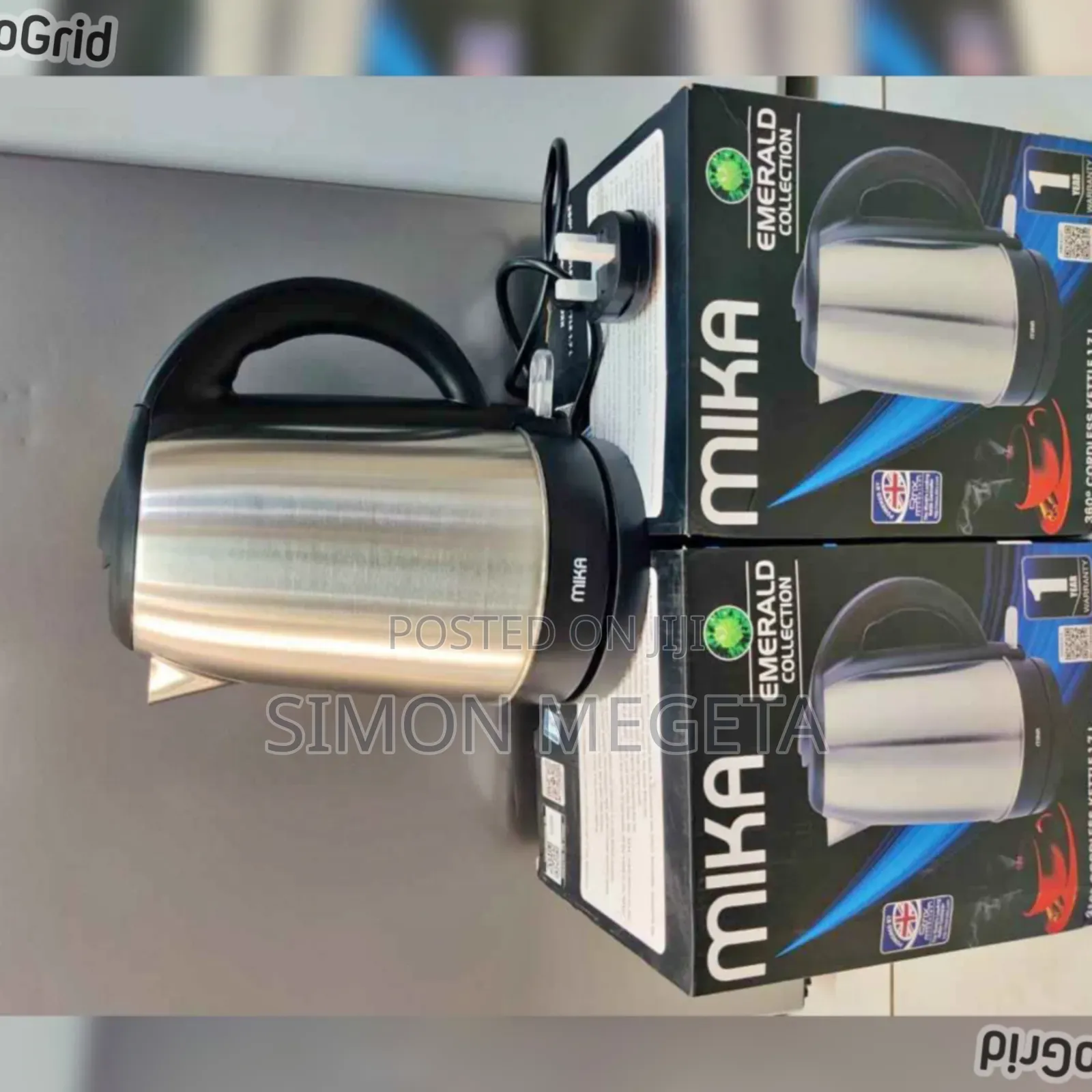 Available Mika Stainless Steel Kettle Cordless